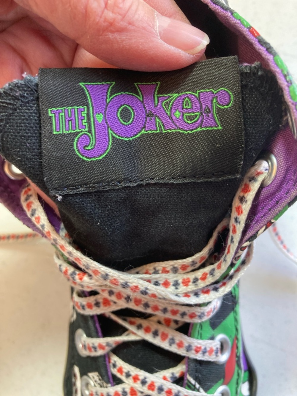 VTG Converse Joker Graphic High Top Sneakers - Green/Purple/Black/White - Picture 9 of 10
